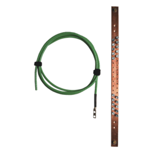 Barra de puesta a tierra / 19in / Cable 6 AWG 2m (6.56 ft) / Terminal compresión doble orificio