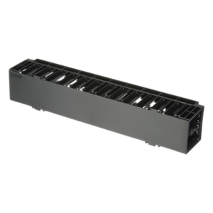 Organizador de Cables Horizontal / Rack 19in / 2UR / Frontal / ABS / Cat 6 y 10G