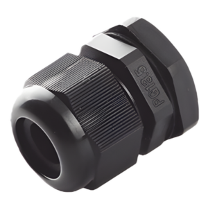 Conector Tipo Glándula / Cable 6-12 mm / Rosca 20.2 mm (51/64') / Plástico Negro / Uso Industrial