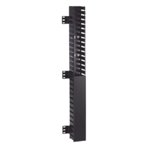 Organizador Vertical / 40 UR / 1825 mm (70.8 in) / Montaje Frontal en Riel / PVC / 2.25 in Ancho / Negro