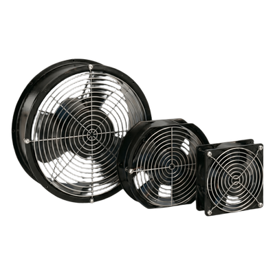 Ventilador Axial Compacto / 4 Pulgadas / 100 CFM / 115 Vca / Protección Térmica / Acero Recubierto en Polvo