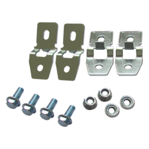 Pestañas Metálicas de Fijación / Chapa de Acero y Zinc 4 mm / Paquete de 4 Piezas / Montaje en Pared / Incluye Tornillos y Tuercas para Gabinete