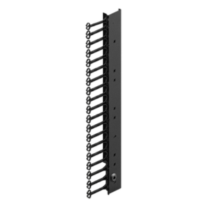 Organizador Vertical de Cables / 45 UR / 2 m (6.6 ft) / 726 Cables / RAL 9005 / Dedos 1.75 pulg / 95x208 mm
