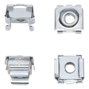 Kit de Tuercas Enjauladas / 10-32 UNC / Acero Plateado / 20 Piezas / Orificios Cuadrados 9 mm / UL 4X