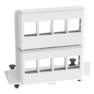 Gabinete Multipropósito de Pared / 8 Puertos Keystone / Acero Calibre 18 / Instalación Empuje/Tirar / Puerta con Cerradura / 3.8x1.99x3.44 pulgadas