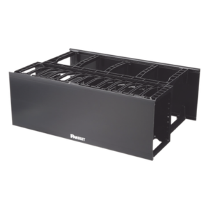 Organizador de Cables Horizontal / Alta Densidad / Doble Acceso Frontal y Posterior / Rack 19in / 4UR / 7ft Equivalente