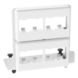 Patch Panel / 8 Puertos Mini-Com / Acero Calibre 18 / Instalación Push/Pull / Gabinete Multipropósito