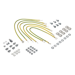 Kit de Conexión a Tierra / 6 Cables 12 AWG / 411 mm (16.19 in) / Terminales Anillo 7 mm / Montaje M6 / VDE