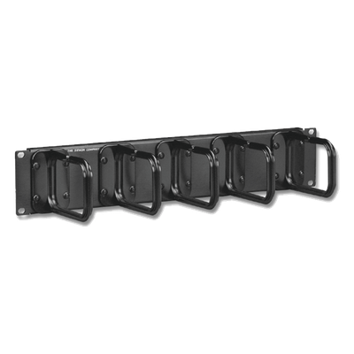 Organizador de Cable Horizontal / 2U / 5 Soportes / Montaje Aéreo / 19"