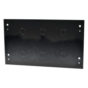 Tapa Trasera para Gabinete de Pared / 6U / Acero Calibre 18/22 / 600 mm Ancho / Compatible SR1906GFP / Negro Semi Mate