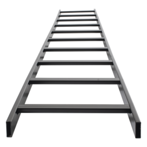Escalera Tubular / 1.5" Peralte / 12" Ancho / 3.05 m (10 ft) Largo / Acero con Epóxica Negra / Incluye Coples y Tornillería