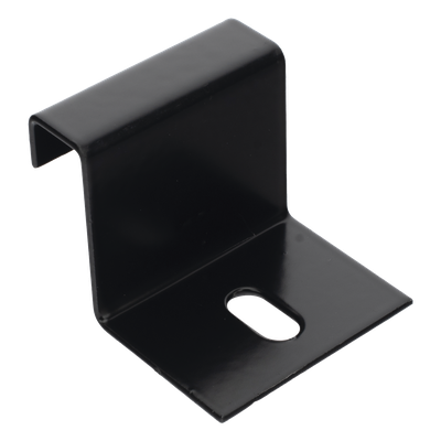 Grapa de Fijación para Escalera Tubular / 1.5" de Peralte / 12" de Ancho / Acero al Carbón / Pintura Epóxica Negra