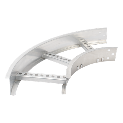 Curva Horizontal de 90° / Perfil Z / Ancho 9" / Peralte 3 1/4" / Radio 8" / Aluminio / Interior y Exterior