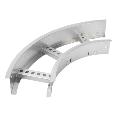 Curva Horizontal de Aluminio / Perfil Z / Peralte 3 1/4" / Ancho 6" / Radio 8" / 90° / Incluye Tornillería