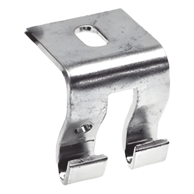 Grapa de Suspensión para Charola Malla / Acero al Carbón Calibre 12 (2.7 mm) / Anchos 50 mm a 300 mm (2 in a 11.8 in) / Múltiples Acabados / Certificación NOM-001-SEDE-2012