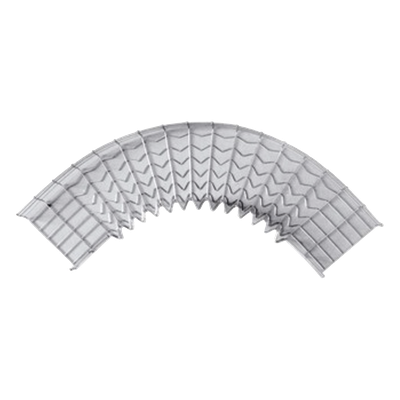 Curva Pre-Fabricada Horizontal / 90° / Peralte 54 mm / Ancho 100 mm / Electro Zinc 15-20 micras / Interior