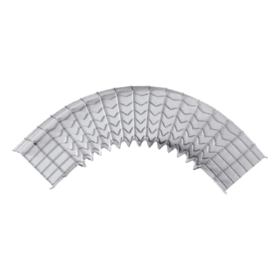 Curva Pre-Fabricada Horizontal / 90° / Peralte 54 mm / Ancho 150 mm / Electrozincado / Interior