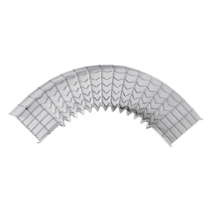 Curva Pre-Fabricada Horizontal / 90° / Peralte 66 mm / Ancho 150 mm / Electro Zinc 15-20 micras / Cableado Estructurado