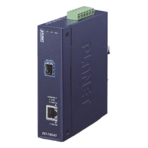 Convertidor de Medios Industrial / 10G/5G/2.5G/1G/100M / SFP+ 10GBASE-X / IP30 / -40°C a 75°C / Alimentación Redundante DC