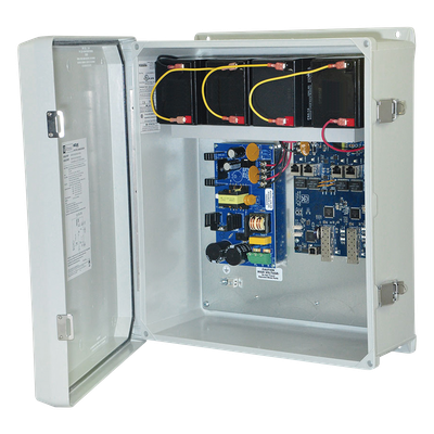 Inyector PoE Industrial / 4 Puertos Gigabit / 2 SFP 1G / 120W Total / Hi-PoE 60W / IP66 / Batería de Respaldo