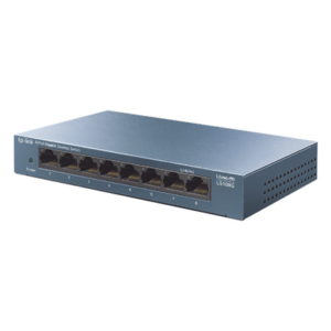 Switch de Escritorio / 8 Puertos Gigabit 10/100/1000 Mbps / Carcasa Metálica / Green Ethernet / Plug-and-Play