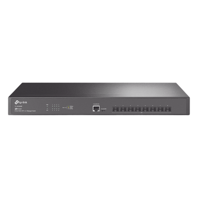 Switch Fibra Óptica L2+ / 8 Puertos SFP+ 10G / 160 Gbps / Sin Ventiladores / Montaje en Rack / Gestión Omada Centralizada