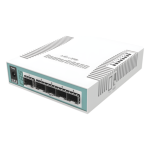 Switch Inteligente / 6 Puertos SFP / Puerto Combo Gigabit / CPU 400 MHz / RouterOS L5 / 0.37 x 0.45 x 0.10 pies