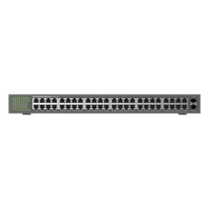 Switch No Administrable / 48 Puertos Gigabit / 100 Gbps / 2 SFP / Montaje Rack / 9KB Jumbo Frame