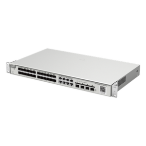 Switch Administrable Capa 2+ / 24 Puertos SFP / 8 Puertos RJ45 Combinados / 4 SFP+ / 128 Gb/s / 6 kV Protección Sobretensión