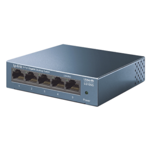Switch de Escritorio / 5 Puertos Gigabit / 10/100/1000 Mbps / Carcasa Metálica / Auto-MDI/MDIX / Green Ethernet