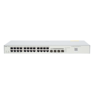Switch Administrable L2 / 24 Puertos Gigabit / 4 SFP 1G / 56 Gbps / Sin Ventilador / Protección 6 kV