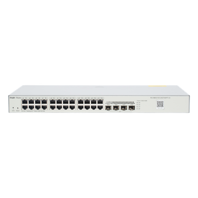 Switch Administrable L2 / 24 Puertos Gigabit / 4 SFP 1G / 56 Gbps / Sin Ventilador / Protección 6 kV