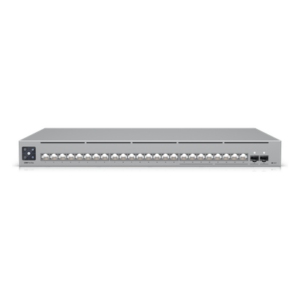 Switch Capa 3 Administrable / 24 Puertos RJ45 (8 × 2.5 GbE + 16 × 1 GbE) / 2 Puertos SFP+ 10G / 112 Gbps Switching / Pantalla LCD Táctil 1.3″ / EtherLighting™ / Montaje Rack 1U