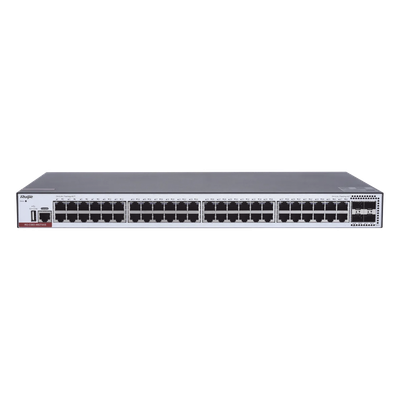Switch Administrable Capa 3 / 48 Puertos Gigabit / 4 SFP+ 10Gb / Stack VSU 4 Miembros / Conmutación 176 Gbps / Gestión en la Nube