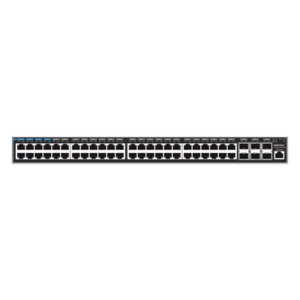 Switch Capa 3 Administrable / 48 Puertos Gigabit + 6 SFP+ 10G / Conmutación 216 Gbps / Montaje Rack 1U