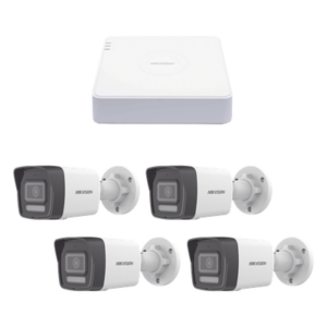 Kit de Videovigilancia IP / 2 Megapixel / NVR 4 Canales PoE / 4 Cámaras Bala / ColorVu Lite / Audio Integrado