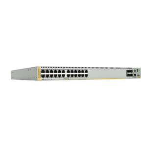 Switch Capa 3 Stackeable / 24 Puertos Gigabit / 4 SFP+ 10G / VCStack / Doble PSU Hotswap / 1U Rack / 214.3 Mpps
