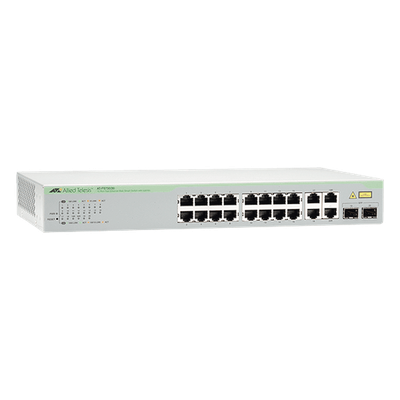 Switch WebSmart / 16 Puertos 10/100 Mbps / 2 Puertos Gigabit RJ45 / 2 SFP Combo / 11.2 Gbps / 1U Rack 19"