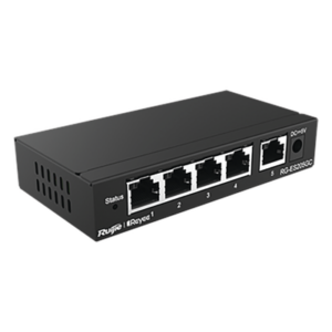 Switch Administrable / 5 Puertos Gigabit / Capacidad 10 Gbps / Gestión Cloud y Móvil / 16 VLANs / 5W Máximo