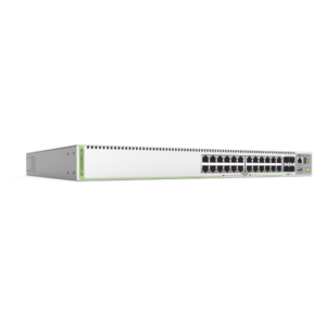 (GS980MX/28) Switch Stack L3, 24 puertos 10/100/1000-T, 4 Puertos SFP+ 10G, Fuente de poder fija