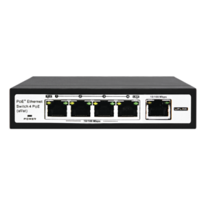Switch PoE / 100 Metros PoE / 4 puertos 802.3af /at ( 60 W ) 10/100 Mbps + 1 puerto uplink