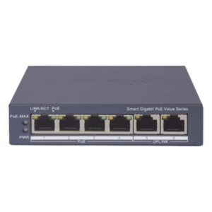 Switch PoE+ Administrable / 4 Puertos Gigabit PoE+ / 2 Puertos Uplink Gigabit / Alcance Extendido 300 m (984.3 ft) / 45 W / Gestión en Nube