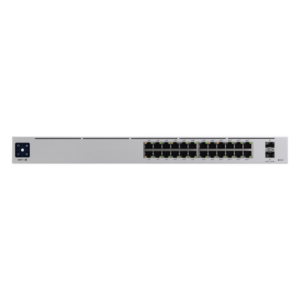 Switch PoE administrado / 24 puertos Gigabit / 2 SFP+ 10G / 400W / Capa 3 / Sin ventiladores / 1U rack
