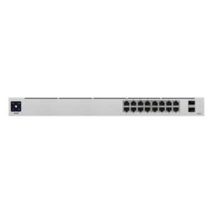 Switch PoE Administrable / 16 Puertos Gigabit / 8 Puertos PoE 802.3af/at / 2 SFP 1G / 42W / 1U Rack / 1.43 x 7.87 x 17.42 pulgadas