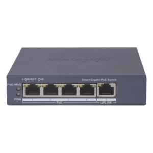 Switch PoE+ Administrable / 4 Puertos Gigabit PoE+ / 1 Puerto Uplink Gigabit / Alcance Extendido 300 m (984.3 ft) / 60 W / Gestión en Nube