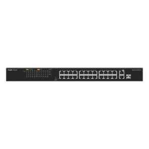 Switch PoE+ No Administrable / 24 Puertos 10/100 PoE+ / 2 Uplinks Gigabit / 1 SFP Combo / 180W / 8.8 Gbps / 1U