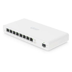 Switch PoE Pasivo / 8 Puertos GbE / 1 Puerto SFP / 110 W (27 V) / 30 W por Puerto / Aislamiento de Puertos / DHCP Snooping