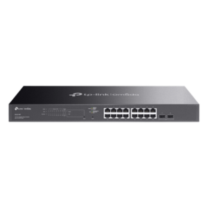Switch Smart 18 Puertos / 16 Puertos PoE+ 802.3af/at / 150 W / 2 Ranuras SFP / Switching 36 Gbps / Enrutamiento Estático L2+ / Fanless / Rack 440 mm (17.3 in)