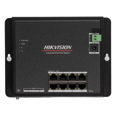 Switch Industrial PoE / 8 Gigabit / 2 SFP / Alcance 300 m (984.3 ft) / 240 W / -40~75°C