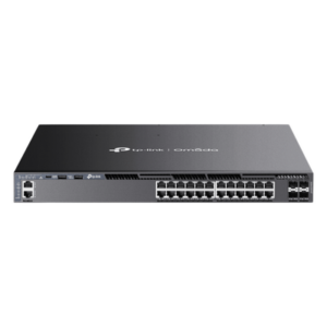 Switch L3 Gestionable PoE+ / 24 Puertos Gigabit / 4 Slots 10G SFP+ / Stacking 80 Gbps / PoE 720W / Redundancia N+1